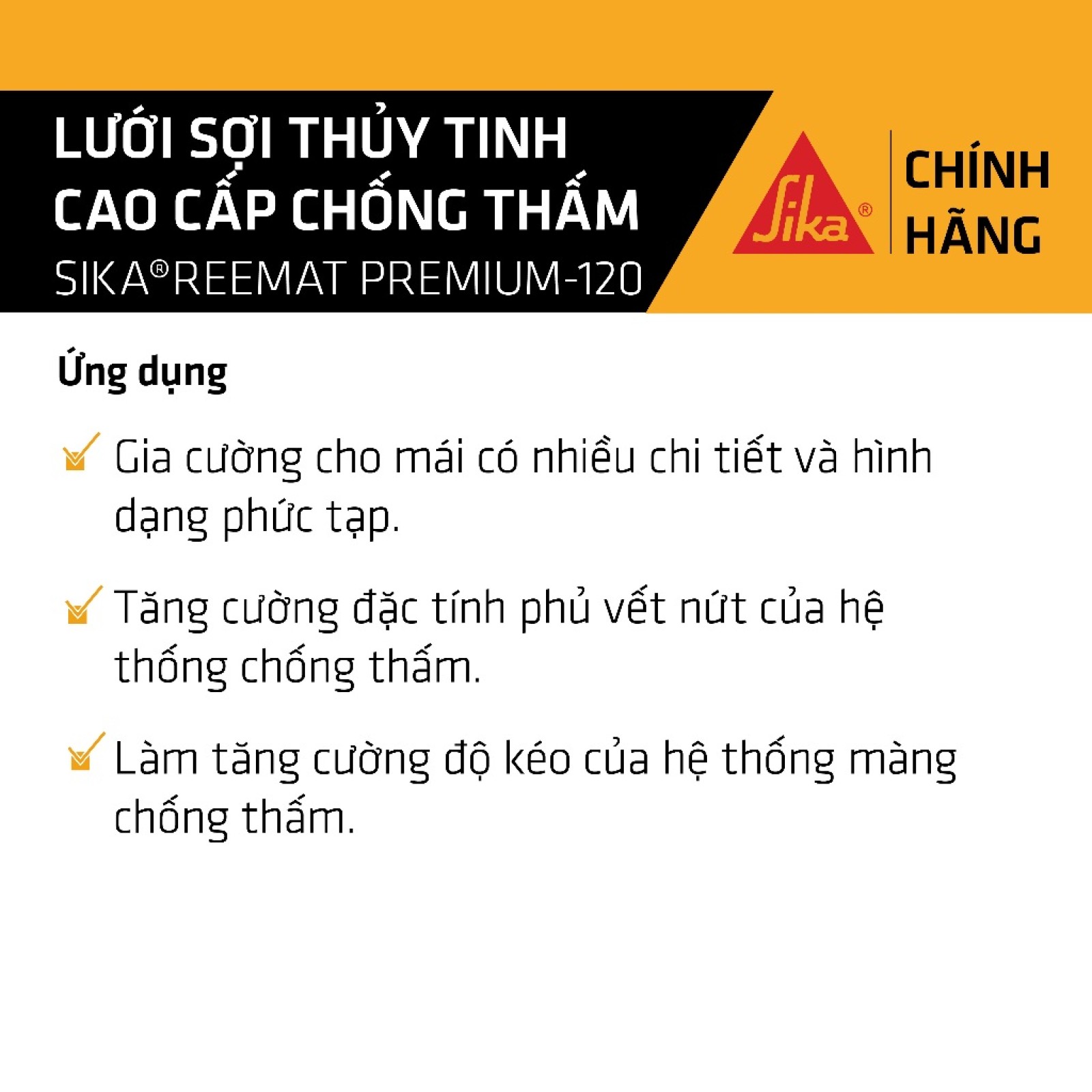 Sika - Lưới sợi thủy tinh cao cấp chống thấm Sika ® Reemat Premium 120 0.2x5m-3